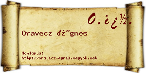 Oravecz Ágnes névjegykártya